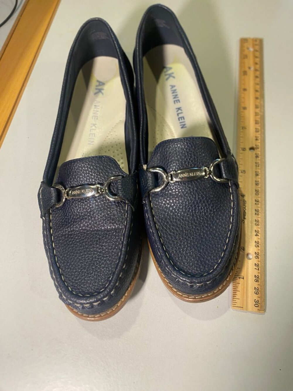 Anne Klein - Size 9M - Women's Nina Loafers in Navy Blue - Career Office Wear